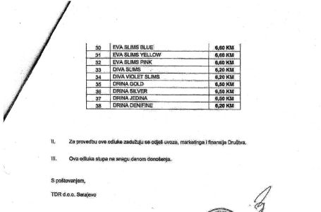 UIO BiH / Nove cijene cigareta u BiH