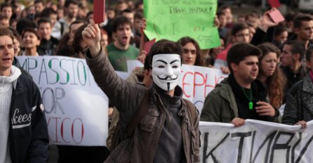 Masovni protesti studenata u Makedoniji