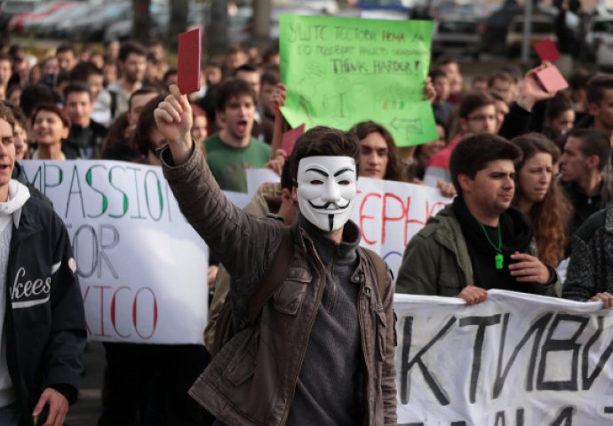 Masovni protesti studenata u Makedoniji