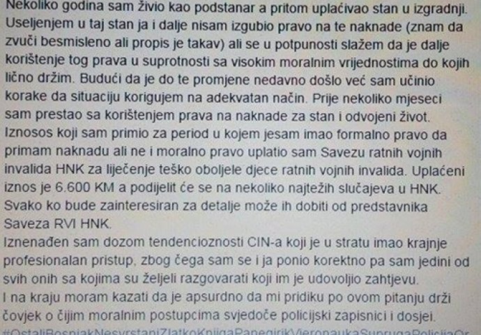 Salmir Kaplan: Priznajem grešku i ispravio sam je!