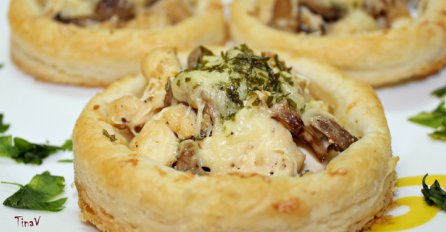 Lisnato tijesto sa piletinom i šampinjonima