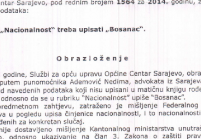 I to je moguće: Prvi "Bosanac" u matičnim knjigama u BiH