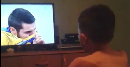 Emotivna reakcija mladog navijača Zmajeva