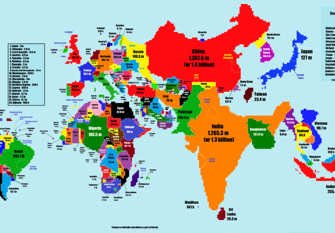 karta svijeta države Ovako bi izgledala karta svijeta kada bi veličina država bila  karta svijeta države