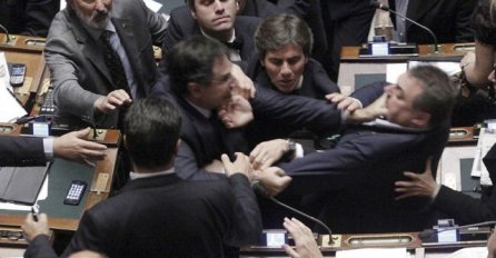 Tuča u Parlamentu Italije