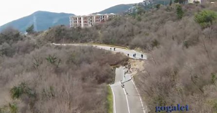 Apokaliptični snimci: Klizište uništilo cestu Cetinje-Budva