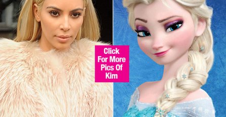 Kim se "fura" na Disney princezu Elsu