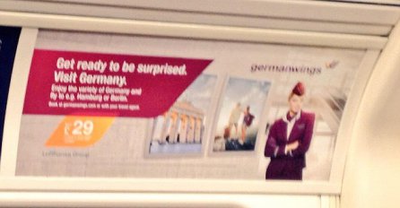 Oglasi Germanwingsa sa sloganom 'pripremite se da budete iznenađeni' 
