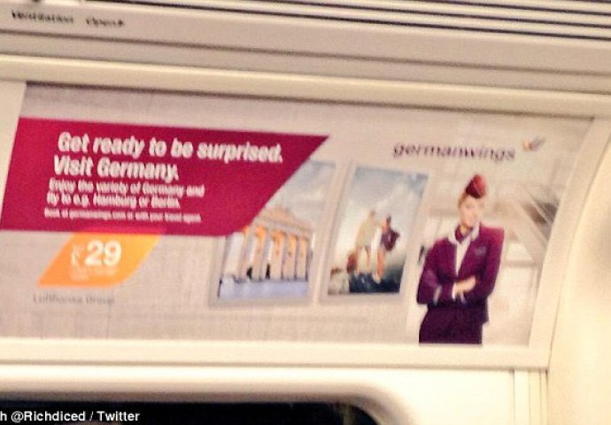 Oglasi Germanwingsa sa sloganom 'pripremite se da budete iznenađeni' 