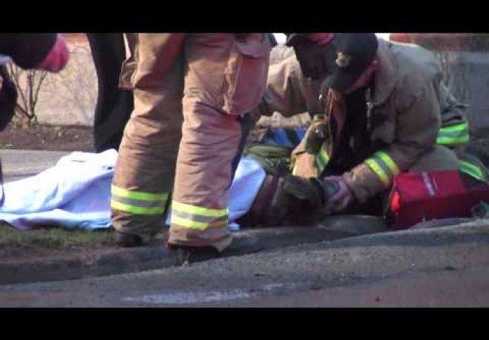 (VIDEO) Pas je umirao nakon požara, a reakcija ovih vatrogasaca će vam vratiti vjeru u ljude!