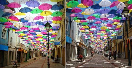 Prelijepo: Evo kako izgleda kad na stotine šarenih kišobrana 'lebdi' portugalskim ulicama