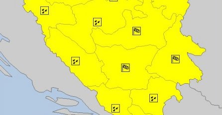 Izdat žuti meteoalarm: Upozorenje na povećanu količinu padavina i udare vjetra!