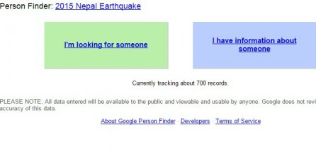 Google i Facebook pomažu u traženju nestalih u Nepalu