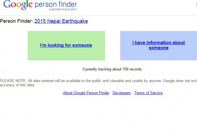 Google i Facebook pomažu u traženju nestalih u Nepalu