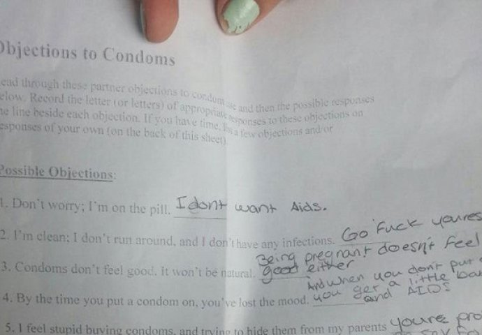 Kad momak ne želi staviti kondom: Odgovor ove djevojke na to treba printat na letcima i dijeliti okolo