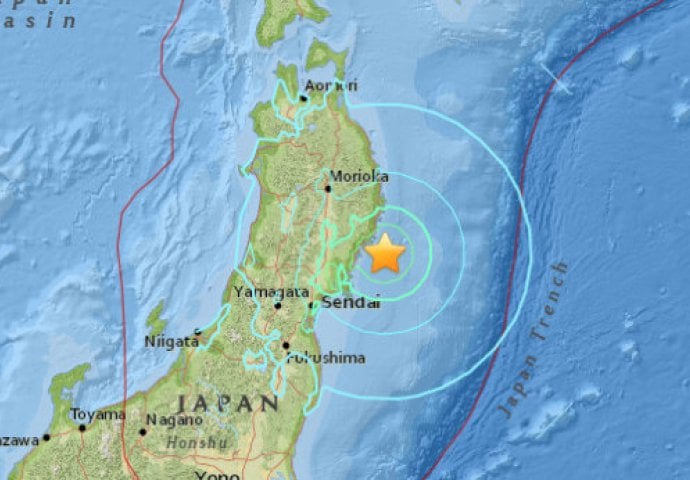 Snažan zemljotres 6,8 pogodio sjeveroistok Japana