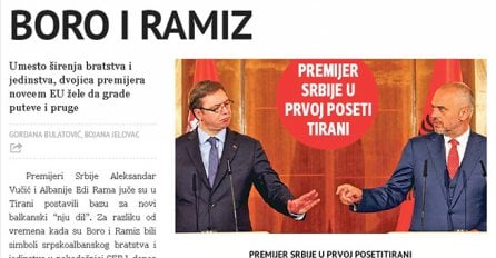 Beogradski mediji: Odnos između Vučića i Rame ih čini ''Borom i Ramizom''