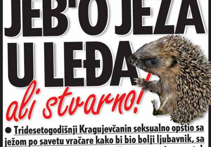 "J... ježa u leđa, al stvarno