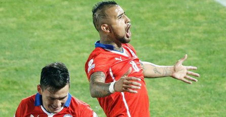 Slavlje igrača Čilea nakon pobjede