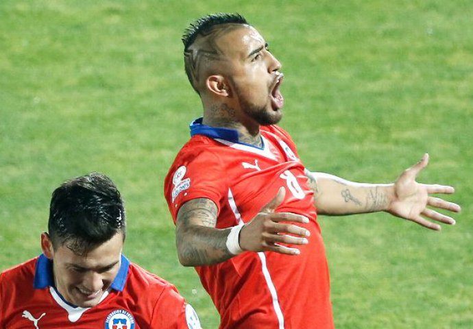 Slavlje igrača Čilea nakon pobjede