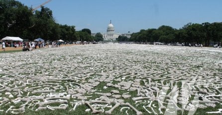 Milion kostiju prosuto po travi u Washingtonu u znak sjećanja na genocid