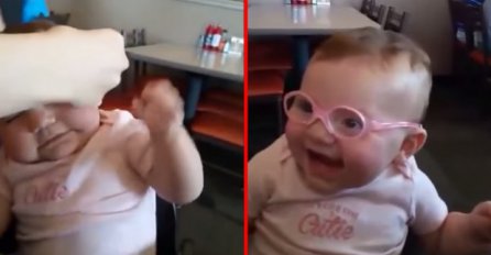 Beba je dobila svoje prve naočare, a njena sreća kad je ugledala svoje roditelje je - NEPROCJENJIVA!