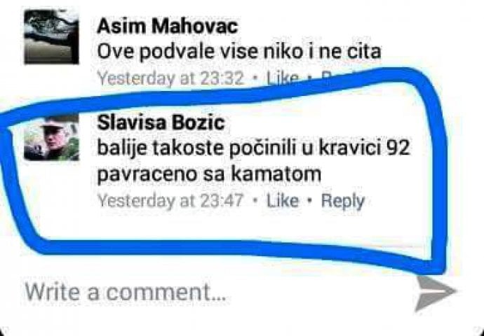 Ministarstvo šuti: Pripadnik OS BiH Slaviša Božić vrijeđa Bošnjake na FB