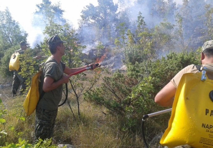 Dva helikoptera i 100 pripadnika OS BiH u borbi sa vatrenom stihijom u Bileći i Bosanskom Grahovu