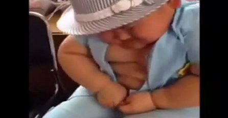 Ne pate samo žene od  debljine! Pogledajte reakciju malog dječaka koji je osvojio internet!