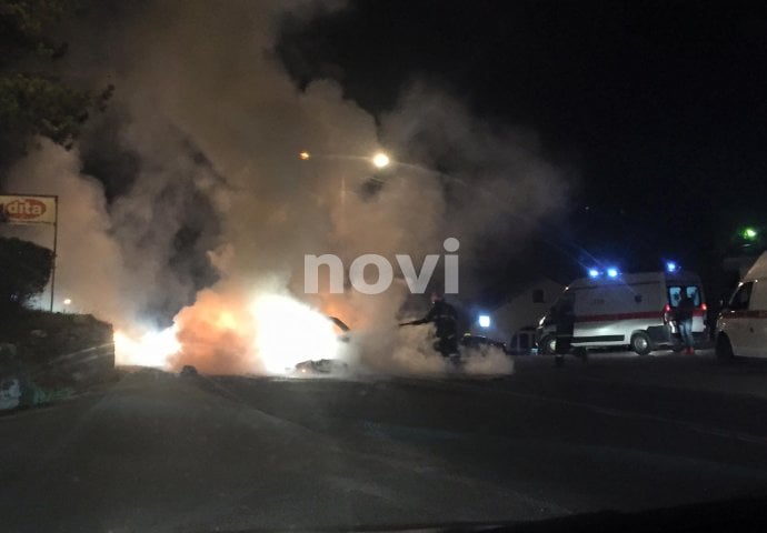 EKSLUZIVNO Pogledajte eksploziju automobila nakon teške nesreće u Tuzli (VIDEO)