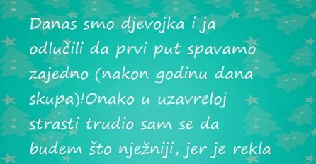 Po prvi put intimni u vezi, i po prvi put doživiše razočarenje!