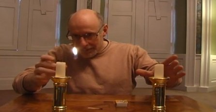 Trik kakav do sada niste imali priliku vidjeti: Prenosi plamen sa jedne na drugu svijeću! (VIDEO)