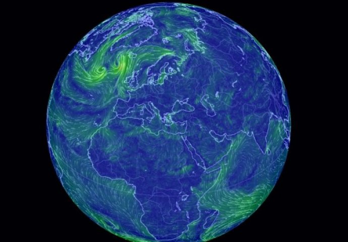 Karta svijeta kakvu još niste vidjeli: Prikazuje puhanje vjetra u realnom vremenu!