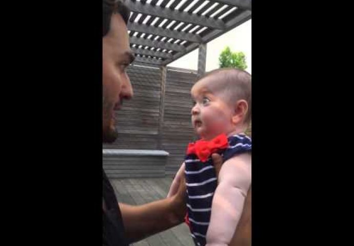 Ovakvu reakciju bebe još niste vidjeli: Širom otvorenih očiju slušala je poznatog TV voditelja