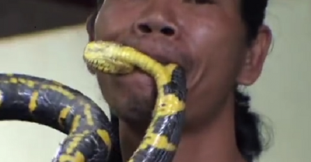 Čovjek čije je znimanje da grize otrovne zmije (VIDEO)