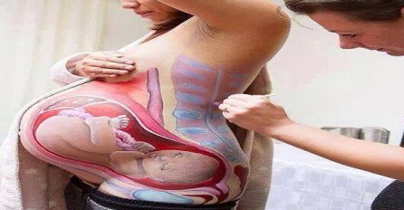 Kreativnost iskazana na trudničkom stomaku