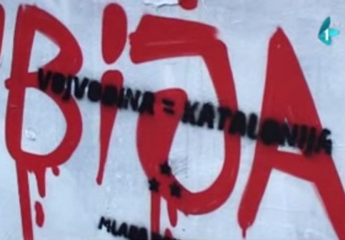 Grafiti "Vojvodina = Katalonija" pojavili se u više gradova ove pokrajine u Srbiji