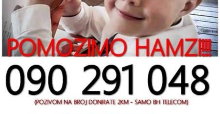 BUDIMO HUMANI: Pomozimo Hamzi da pobijedi zloćudni tumor!