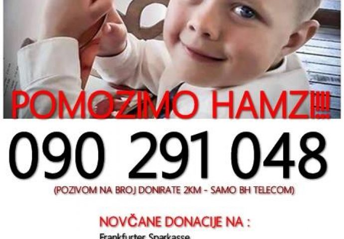 BUDIMO HUMANI: Pomozimo Hamzi da pobijedi zloćudni tumor!