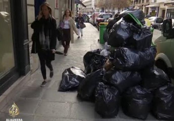 Pariz - Francuska metropola zatrpana smećem (VIDEO)