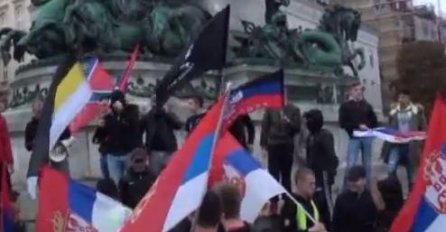 Srbi u centru Beča dočekuju utakmicu između Albanije i Srbije