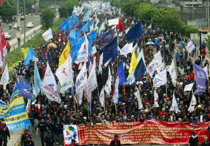 Hiljade radnika protestovalo u centru Džakarte