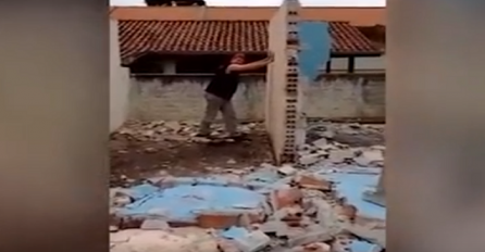 Igrao se sa zidom i umalo završio fatalno (VIDEO)