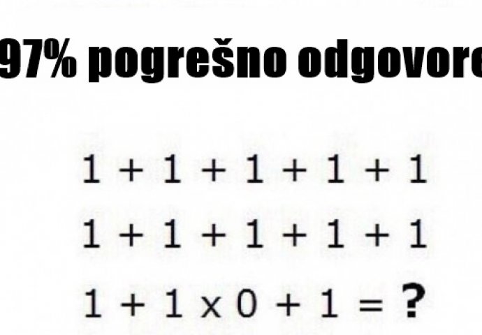 Ovaj matematički zadatak je zaludio internet: Da li spadate u 3% onih koji ga mogu riješiti?