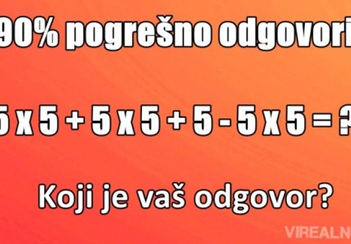 Amerikance je ovaj matematički zadatak namučio, a možete li ga vi riješiti?