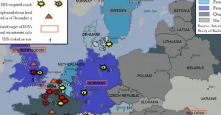 Mapa ISIL-a u Evropi: Srbija i BiH zemlje napada i regrutovanja