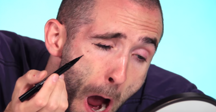 (VIDEO) Sad znaju kako je ženama: Dečki su pokušali nanijeti eyeliner, evo kako je završilo