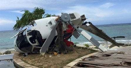 Vjetar srušio helikopter ispred turista, žena mobitelom snimala kako leti na nju