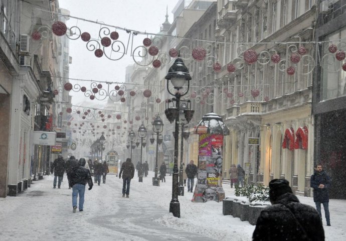 Narandžasti meteoalarm za dijelove Srbije: Beograd pod snijegom i udarima košave 