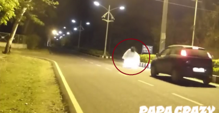 Kada skrivena kamera krene po zlu: Vozač pregazio "duha" koji ga je proganjao (VIDEO)